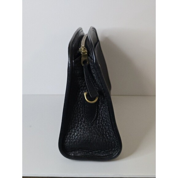 Vintage Dooney & Bourke Black All Weather Leather Made in USA Bag 90s Pebbled - Picture 4 of 9